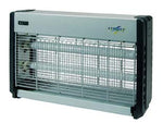 Elettroinsetticida con lampade a raggi ultravioletti 220v - 14w 2 tubi da 6w 220v cm.26,9x9,8x26,1h. - gli insetti vengono attratti dalla luce ultravioletta delle lampade davanti la quale è posta una rete ad alta tensione, appen...