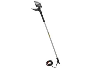 Bacchiatore elettrico con manico telescopico in alluminio 140w - 140w di potenza, motore a 12v CC corrente continua munito di interruttore, trasmissione meccanica interna lubrificata, asta...