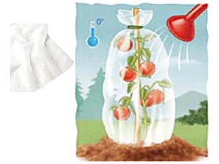 Telo tessuto tnt cappuccio protettivo sacco bianco gr.17 - ø cm.160x200h. peso gr.17/mq conf. da 1 pz. - impiego: agricoltura per protezione orti e piante da frutto