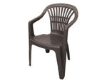 Sedia poltrona da giardino lyra antracite - cm.56x54x80h. - peso kg.2,75 - monoblocco in polipropilene, schienale basso, impilabile
