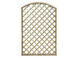 Traliccio ad arco in pino impregnato cornice mm.40x40 - cm.180x180h., listello mm.10x30, cornice mm.44x4 - listello griglia mm.10x28