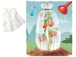 Telo tessuto tnt cappuccio protettivo sacco bianco gr.30 - ø cm.150x180h. peso gr.30/mq. conf. da pz.1 - impiego: agricoltura per protezione orti e piante da frutto