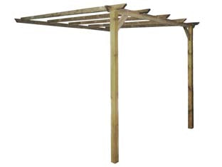 Pergola addossata in pino impregnato - cm.300x280x250h. palo da cm.9 - Nessuna Descrizione per questo prodotto