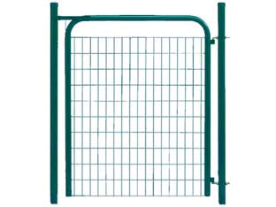 Cancello star verde - cm.100x100h. - kg.12 - acciaio zincato a caldo, cornice mm.30x1,2, pali tondi mm.48x1,5, rete metallica interna mm.50x50x3,5, colore verde RAL 6005...