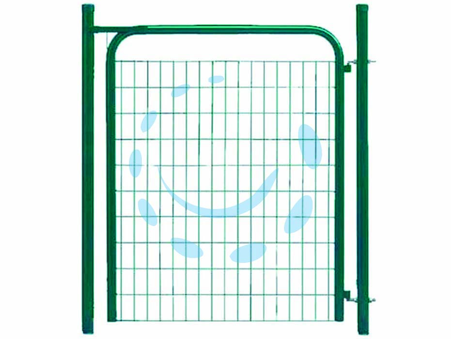 Cancello star verde - cm.100x125h. - kg.14 - acciaio zincato a caldo, cornice mm.30x1,2, pali tondi mm.48x1,5, rete metallica interna mm.50x50x3,5, colore verde RAL 6005...