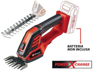 Forbici cesoia a batteria per erba e arbusti 18v (ge-cg 18/100 li) - 18v di potenza, larghezza di lavoro lama di taglio mm.100, larghezza di taglio decespugliatore mm.200, spessore di taglio d...