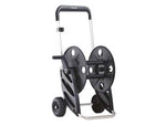 Avvolgitubo carrellato silver-al mt.50/60 8977 - Carrello avvolgitubo disassemblato in kit di facile montaggio e senza l’uso di attrezzi. Telaio in alluminio completamente an...