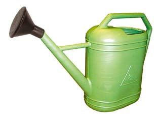 Innaffiatoio in plastica - lt.12 - completo di rosetta in plastica nera