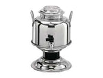 Fusto inox per olio graffato lt.5 con base - ø mm.235x370h. - bocca ø cm.13,5, acciaio inox, con tappo a vite, rubinetto 3/8' e base di appoggio