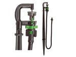 Minirrigatore da 3/8 dinamico con puntale (7110 - p) - attacco con innesto filettato maschio 3/8', ugello verde, tubo pvc cm.50, attacco a baionetta, pressione di esercizio da 1 a ...