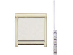 Zanzariera kit a molla frizionata colore bianco cm.160x170h. - tessuto in fibra, telaio in alluminio, fissaggio a muro con viti, spessore del telaio mm.42, tolleranza di montaggio laterale...