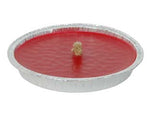 Citronella grande rossa in ciotola di alluminio - ø cm.17,5x2,5h. - colore rosso