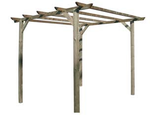 Pergola libera in pino impregnato - cm.300X300X240h., base palo cm.9x9 - Nessuna Descrizione per questo prodotto