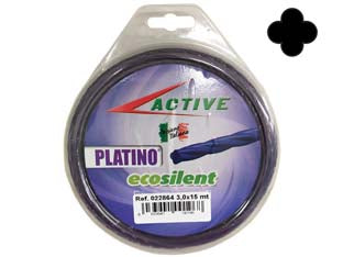 Filo nylon platino ecosilent elicoidale viola  per decespugliatori - ø mm.3 - blister mt.69 - filo che grazie alle sue eccezionali caratteristiche in termini di resistenza e di durata si posiziona come un prodotto veram...