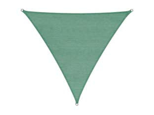 Vela ombreggiante hdpe triangolare verde - mt.3,6x3,6x3,6 - Peso 180gr/Mq