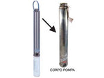 Corpo pompa per elettropompa sommersa da 4 mono e trifase kw 0,75 - idraulica adatta per motori: 4OS07M235/C (ns cod.434270) e 4OS07T405/C (ns cod.424287) e per elettropompe sommerse 4GS07M-4OS...