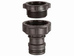 Presa rubinetto multifiletto grande portata -1'mm.26x34-3/4'mm.20x27-sfuso c/cart.-80043434 - linea grande portata, per connettere a scatto il raccordo portagomma al rubinetto, made in Italy