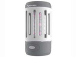 Elettroinsetticida lampada camping batteria 3w 2in1 ricaricabile - mm.70x70x120h. - peso gr.178 - protezione IPX4 - materiale ABS/PC, luce, antizanzare 3W, lampada LED ultravioletta 6x0,2W, griglia 800V, area di lavoro mq.40, autonomia: luce...