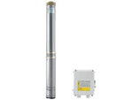 Elettropompa sommersa 4 genius 200/1630 kw 1,5 - 2 Hp, kW 1,5, aspirazione, mandata in ottone, albero in acciaio inox AISI 304, camicia in acciaio inossidabile AISI 304, gira...