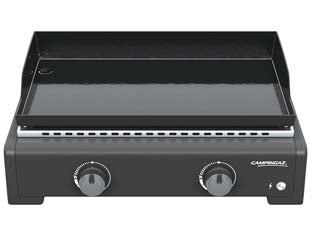 Barbecue elettrico 2 bruciatori cm.36x58 plancha otello 2 - bracere cm.36x58 - misura cm.65x52x24h., potenza 6Kw, accensione elettronica, peso Kg.17, plancha in acciaio, bordi della plancha più alti (cm.7...